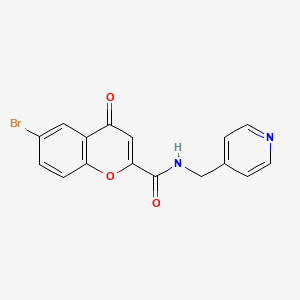 6-bromo-4-oxo-N-(pyridin-4-ylmethyl)-4H-chromene-2-carboxamide