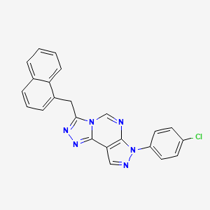 7-(4-chlorophenyl)-3-(naphthalen-1-ylmethyl)-7H-pyrazolo[4,3-e][1,2,4]triazolo[4,3-c]pyrimidine