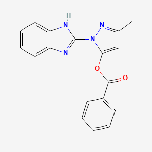 1-(1H-benzimidazol-2-yl)-3-methyl-1H-pyrazol-5-yl benzoate