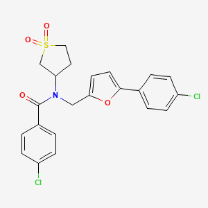 4-chloro-N-{[5-(4-chlorophenyl)furan-2-yl]methyl}-N-(1,1-dioxidotetrahydrothiophen-3-yl)benzamide