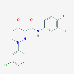 N-(3-chloro-4-methoxyphenyl)-1-(3-chlorophenyl)-4-oxo-1,4-dihydropyridazine-3-carboxamide