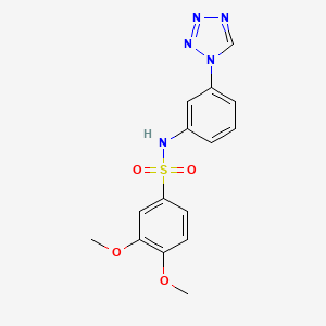 3,4-dimethoxy-N-[3-(1H-tetrazol-1-yl)phenyl]benzenesulfonamide