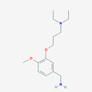 Benzenemethanamine, 3-[3-(diethylamino)propoxy]-4-methoxy-