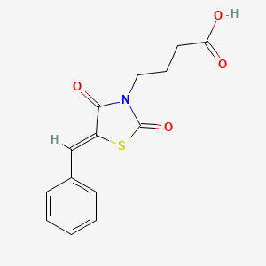 4-[2,4-Dioxo-5-(phenylmethylene)-1,3-thiazolidin-3-yl]butanoic acid