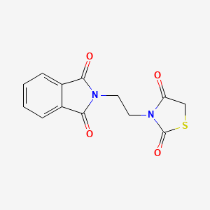 molecular formula C13H10N2O4S B12216474 2-[2-(2,4-dioxo-1,3-thiazolidin-3-yl)ethyl]-2,3-dihydro-1H-isoindole-1,3-dione 