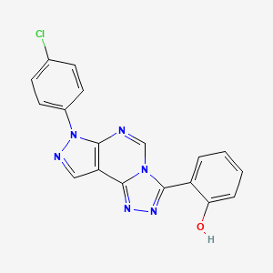 2-[7-(4-chlorophenyl)-7H-pyrazolo[4,3-e][1,2,4]triazolo[4,3-c]pyrimidin-3-yl]phenol