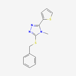 3-(benzylsulfanyl)-4-methyl-5-(thiophen-2-yl)-4H-1,2,4-triazole