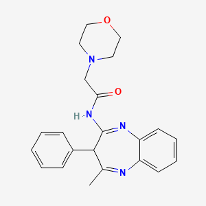 N-(4-methyl-3-phenyl-3H-1,5-benzodiazepin-2-yl)-2-(morpholin-4-yl)acetamide