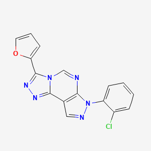 2-[3-(2-Chlorophenyl)-6-hydropyrazolo[5,4-d]1,2,4-triazolo[4,5-e]pyrimidin-7-y l]furan