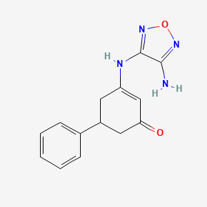 3-[(4-Amino-1,2,5-oxadiazol-3-yl)amino]-5-phenylcyclohex-2-en-1-one