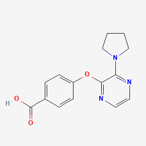 4-{[3-(Pyrrolidin-1-yl)pyrazin-2-yl]oxy}benzoic acid