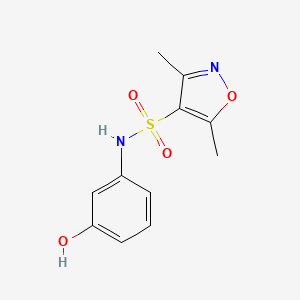 molecular formula C11H12N2O4S B12216617 N-(3-hydroxyphenyl)-3,5-dimethyl-1,2-oxazole-4-sulfonamide 