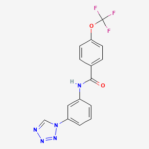 molecular formula C15H10F3N5O2 B12216668 N-[3-(1H-tetrazol-1-yl)phenyl]-4-(trifluoromethoxy)benzamide 