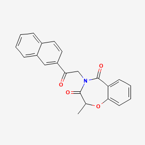 2-methyl-4-[2-(naphthalen-2-yl)-2-oxoethyl]-1,4-benzoxazepine-3,5(2H,4H)-dione