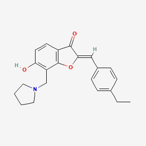 (2Z)-2-(4-ethylbenzylidene)-6-hydroxy-7-(pyrrolidin-1-ylmethyl)-1-benzofuran-3(2H)-one