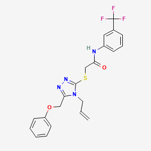 2-{[5-(phenoxymethyl)-4-(prop-2-en-1-yl)-4H-1,2,4-triazol-3-yl]sulfanyl}-N-[3-(trifluoromethyl)phenyl]acetamide