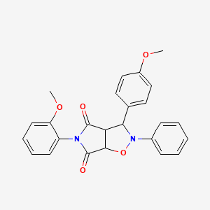 5-(2-methoxyphenyl)-3-(4-methoxyphenyl)-2-phenyl-hexahydro-2H-pyrrolo[3,4-d][1,2]oxazole-4,6-dione