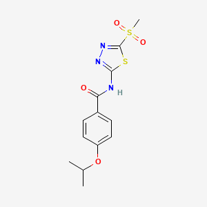 N-[5-(methylsulfonyl)-1,3,4-thiadiazol-2-yl]-4-(propan-2-yloxy)benzamide