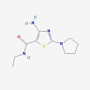 4-amino-N-ethyl-2-(pyrrolidin-1-yl)-1,3-thiazole-5-carboxamide