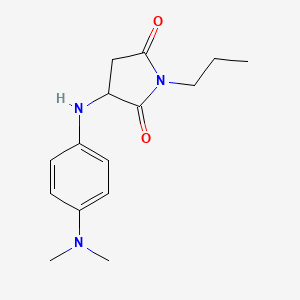 3-{[4-(Dimethylamino)phenyl]amino}-1-propylazolidine-2,5-dione