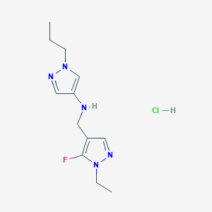 N-[(1-ethyl-5-fluoropyrazol-4-yl)methyl]-1-propylpyrazol-4-amine;hydrochloride