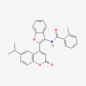 2-methyl-N-{2-[2-oxo-6-(propan-2-yl)-2H-chromen-4-yl]-1-benzofuran-3-yl}benzamide