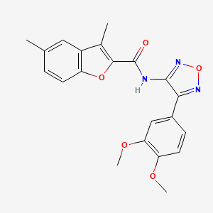 N-[4-(3,4-dimethoxyphenyl)-1,2,5-oxadiazol-3-yl]-3,5-dimethyl-1-benzofuran-2-carboxamide