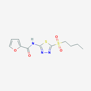 molecular formula C11H13N3O4S2 B12216836 N-[(2Z)-5-(butylsulfonyl)-1,3,4-thiadiazol-2(3H)-ylidene]furan-2-carboxamide 