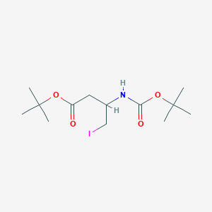 (S)-tert-Butyl 3-((tert-butoxycarbonyl)amino)-4-iodobutanoate