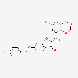 (2Z)-2-[(6-bromo-4H-1,3-benzodioxin-8-yl)methylidene]-6-[(4-chlorobenzyl)oxy]-1-benzofuran-3(2H)-one