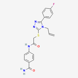 4-[({[5-(4-fluorophenyl)-4-(prop-2-en-1-yl)-4H-1,2,4-triazol-3-yl]sulfanyl}acetyl)amino]benzamide