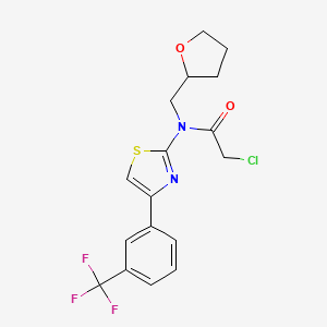 Acetamide, 2-chloro-N-[(tetrahydro-2-furanyl)methyl]-N-[4-[3-(trifluoromethyl)phenyl]-2-thiazolyl]-