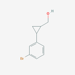 molecular formula C10H11BrO B12216882 (2-(3-Bromophenyl)cyclopropyl)methanol CAS No. 1278662-49-9