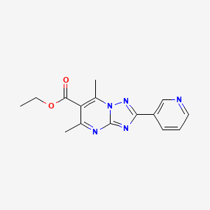 molecular formula C15H15N5O2 B12216897 Ethyl 5,7-dimethyl-2-(pyridin-3-yl)[1,2,4]triazolo[1,5-a]pyrimidine-6-carboxylate 