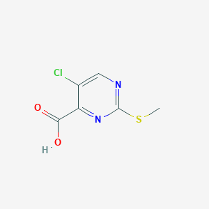 molecular formula C6H5ClN2O2S B122169 5-氯-2-(甲硫基)嘧啶-4-甲酸 CAS No. 61727-33-1