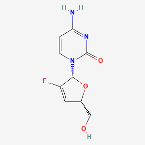 molecular formula C9H10FN3O3 B1221690 2',3'-Dideoxy-2',3'-didehydro-2'-fluorocytidine CAS No. 122757-53-3