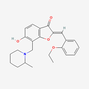 (2Z)-2-(2-ethoxybenzylidene)-6-hydroxy-7-[(2-methylpiperidin-1-yl)methyl]-1-benzofuran-3(2H)-one