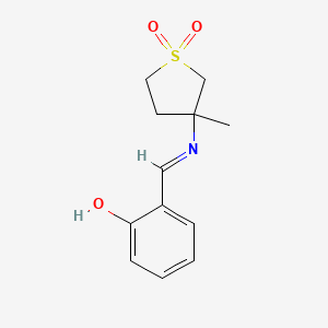 2-{(E)-[(3-methyl-1,1-dioxidotetrahydrothiophen-3-yl)imino]methyl}phenol