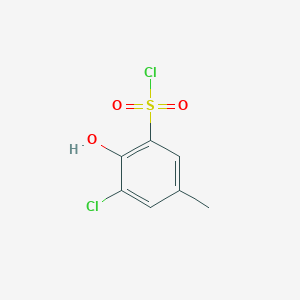 3-Chloro-2-hydroxy-5-methylbenzene-1-sulfonyl chloride