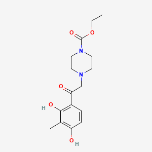 Ethyl 4-[2-(2,4-dihydroxy-3-methylphenyl)-2-oxoethyl]piperazine-1-carboxylate