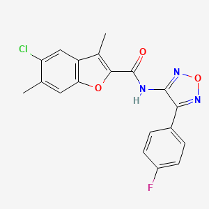 5-chloro-N-[4-(4-fluorophenyl)-1,2,5-oxadiazol-3-yl]-3,6-dimethyl-1-benzofuran-2-carboxamide