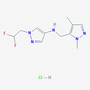 1-(2,2-difluoroethyl)-N-[(2,4-dimethylpyrazol-3-yl)methyl]pyrazol-4-amine;hydrochloride