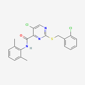 5-chloro-2-[(2-chlorobenzyl)sulfanyl]-N-(2,6-dimethylphenyl)pyrimidine-4-carboxamide