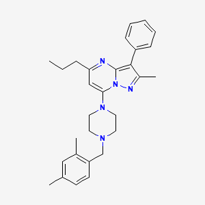 7-[4-(2,4-Dimethylbenzyl)piperazin-1-yl]-2-methyl-3-phenyl-5-propylpyrazolo[1,5-a]pyrimidine