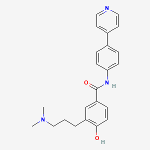 molecular formula C23H25N3O2 B1221708 3-(3-dimethylaminopropyl)-4-hydroxy-N-(4-pyridin-4-ylphenyl)benzamide 