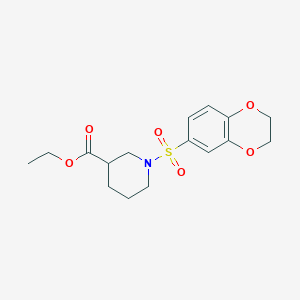 Ethyl 1-(2,3-dihydro-1,4-benzodioxine-6-sulfonyl)piperidine-3-carboxylate