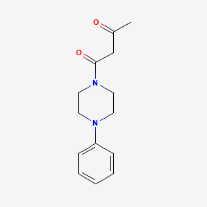 molecular formula C14H18N2O2 B12217110 1-(4-Phenylpiperazin-1-yl)butane-1,3-dione 