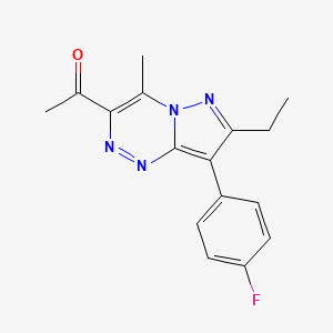 1-[7-Ethyl-8-(4-fluorophenyl)-4-methylpyrazolo[5,1-c][1,2,4]triazin-3-yl]ethanone