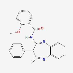 2-methoxy-N-(4-methyl-3-phenyl-3H-1,5-benzodiazepin-2-yl)benzamide