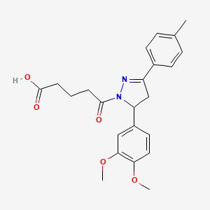 5-[5-(3,4-Dimethoxy-phenyl)-3-p-tolyl-4,5-dihydro-pyrazol-1-yl]-5-oxo-pentanoic